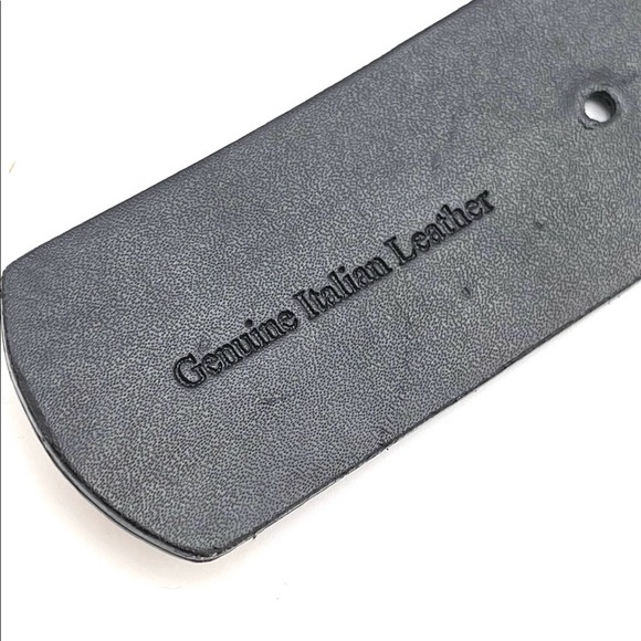 VINTAGE Belt Italian leather acrylic links euc - Picture 3 of 7